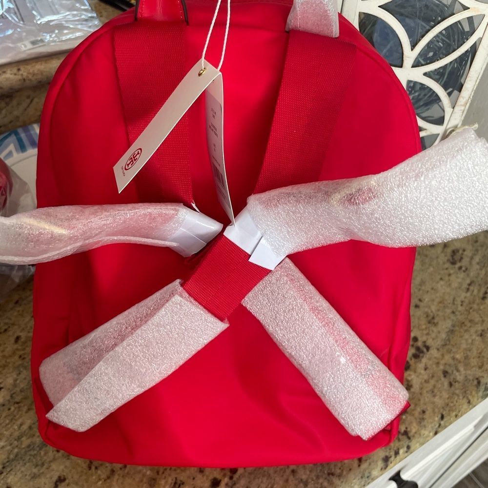 New Tory Burch Ella backpack  nylon in red ❣️ - Picture 8 of 9